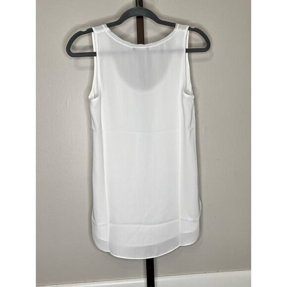 Krisa Revolve Solid White Scoop Neck Sleeveless Tunic Tank Top NWT - Picture 4 of 7